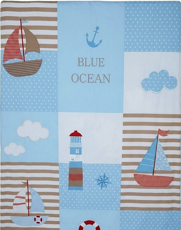 Bobobaby deka dvojvrstvová sv. modrá Blue ocean, 75x100 cm