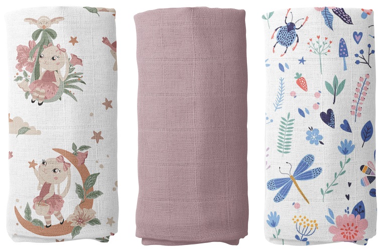 MUŠELÍNOVÉ SUPER MÄKKÉ PLIENKY 60x75 - set 3 kusy
