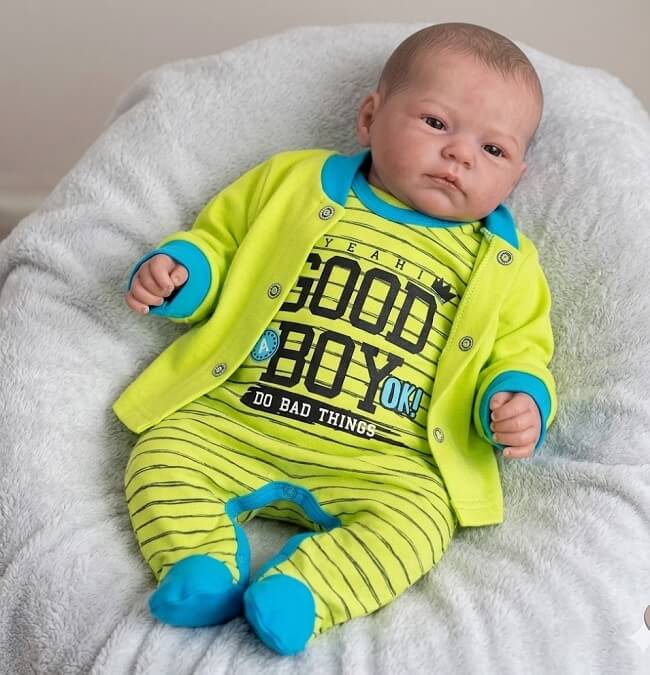 2 dielna sada dupačky s kabátikom limetková / tyrkysová - Good boy, veľ. 56