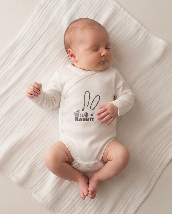 Body prekladacie Mamatti smotanové kolekcia Rabbit, veľ. 62
