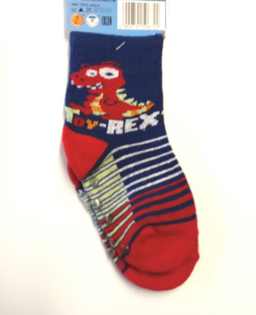 Bavlnené ponožky protišmykové tm. modré - Rex, veľ. 6-12 mesiacov