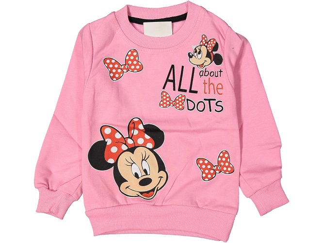 Detská bavlnená mikina ružová - Minnie, veľ. 86