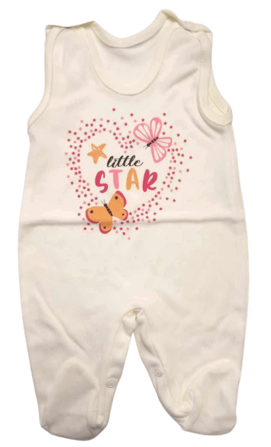 Bavlnené dupačky smotanové - Little star, veľ. 56