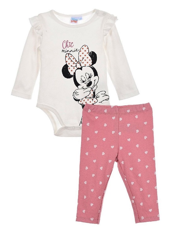 Disney set biele body a ružové legíny - Minnie, veľ. 74