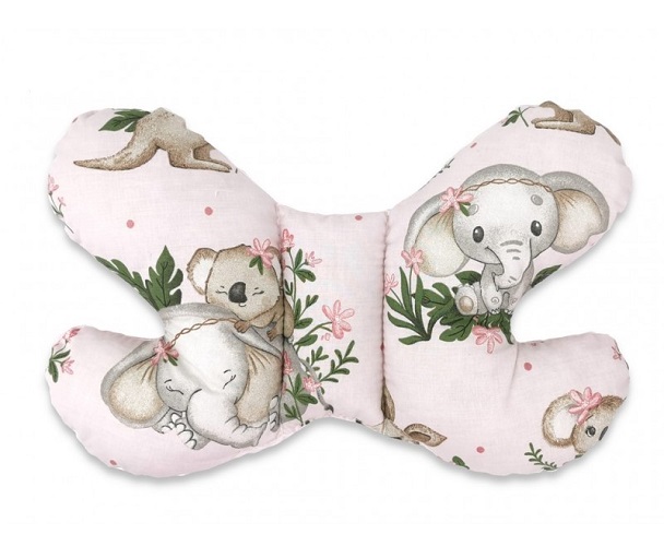 Vankúšik motýľ bavlnený ružový - Baby animals