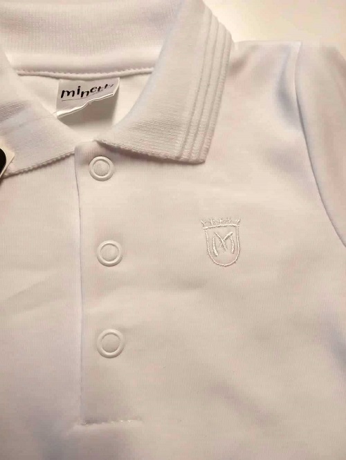 Body polo biele s golierom Minetti, veľ. 68
