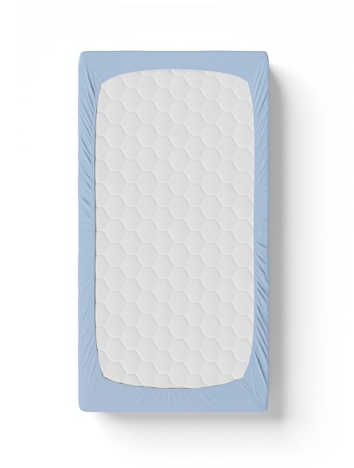 Napínacia plachta jersey svetlo modrá, 60x120