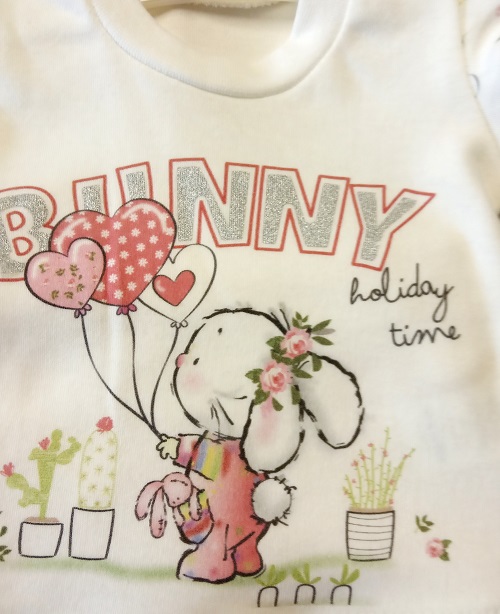 3 dielny letný set biely s ružovou, veľ. 68