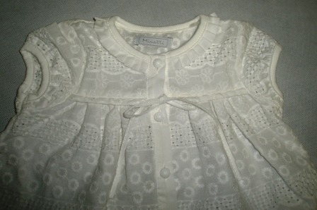 Komplet krajkový smotanový tunika + 3/4 legínky Minetti, veľ.  74