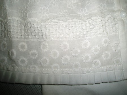 Komplet krajkový smotanový tunika + 3/4 legínky Minetti, veľ.  74