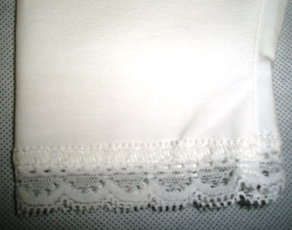 Komplet krajkový smotanový tunika + 3/4 legínky Minetti, veľ.  74